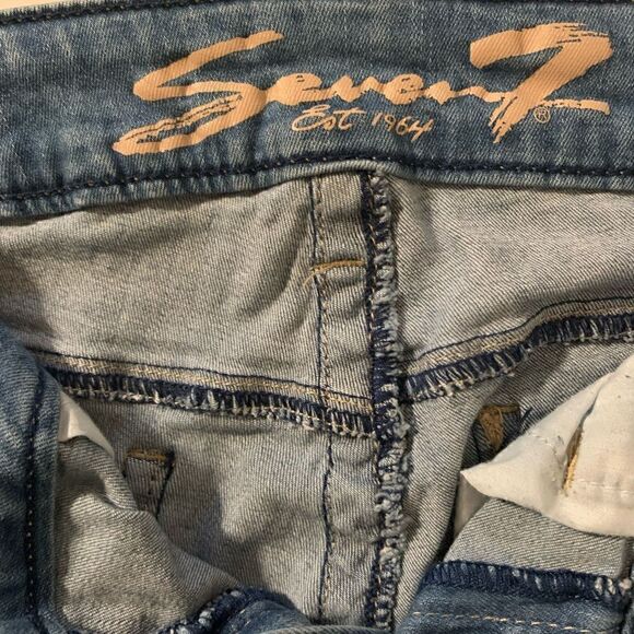 Seven7 Slim Straight Distressed Jeans - Picture 5 of 8
